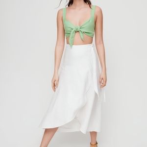 Wilfred Eleta Linen Wrap Skirt